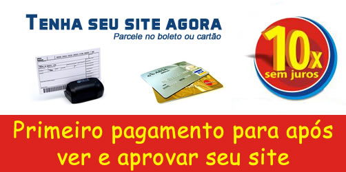 Parcele seu site em Joinville em até 10 x sem juros